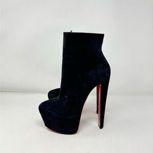 SOLD Christian Louboutin Veau Velours Fierce 160 Ankle Boots